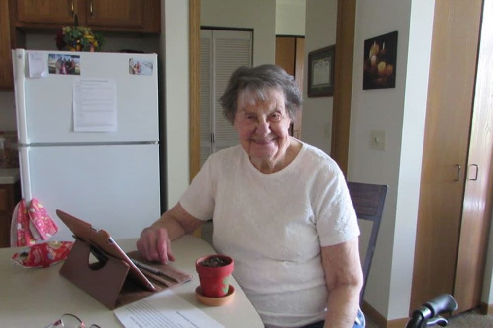 Resident at Age Well Centre for Life Enrichment